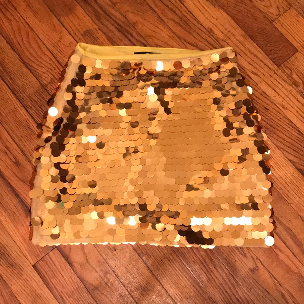 Gold Sequin Miniskirt